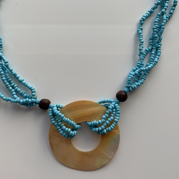 Beaded Turquoise Necklace - Picture 2 of 4